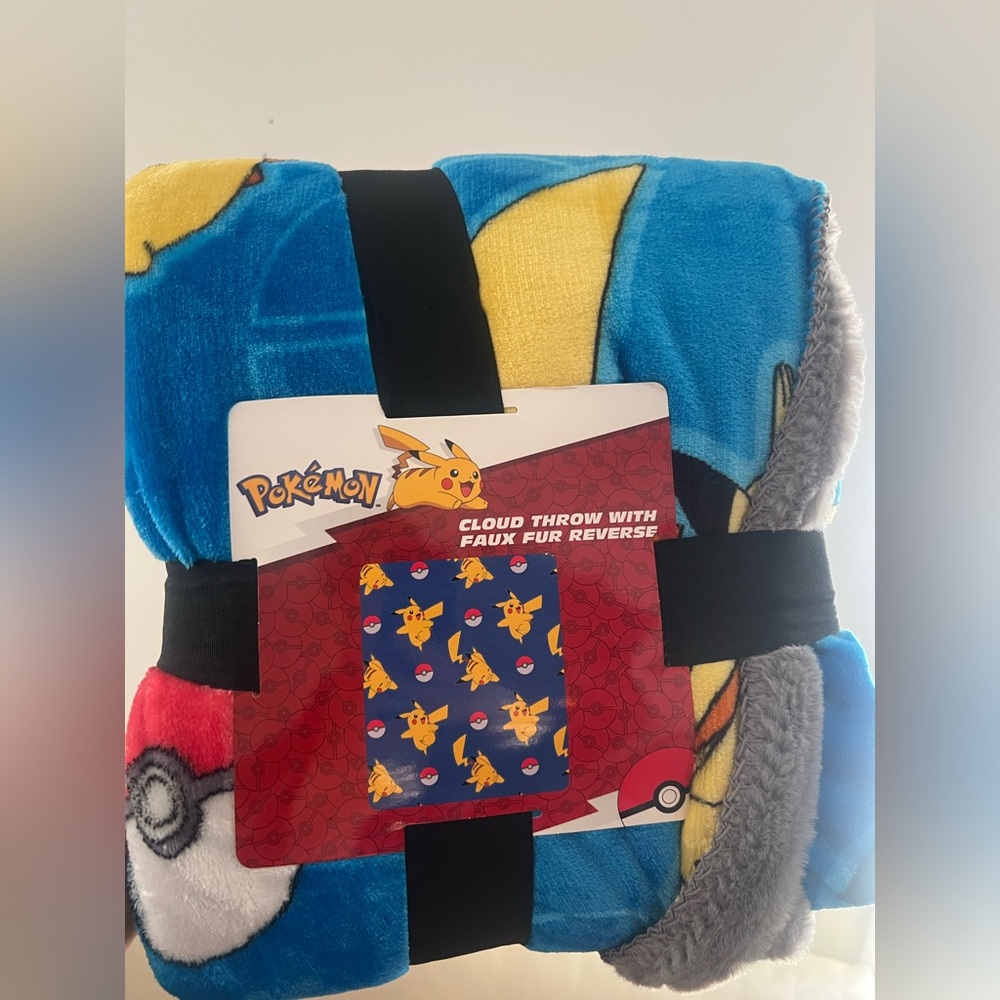 Pokemon Pikachu Blue and Yellow Blanket